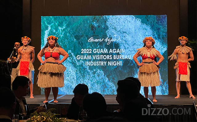 ‘2022 Guam Again, GVB Industry Night’ 디너 행사 중 차모로 공연단의 전통 공연
