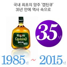 국내 최초의 양주 '캡틴큐' 35년 만에 역사 속으로