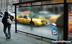 [기발한 광고 마케팅] 버스정류장 광고 (3) 유리세척제