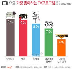 '무한도전' 한국인이 좋아하는 프로그램 27개월 연속 1위