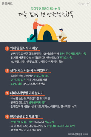 '캠핑장 안전점검항목' 겨울 캠핑 안전하게 즐겨보자!