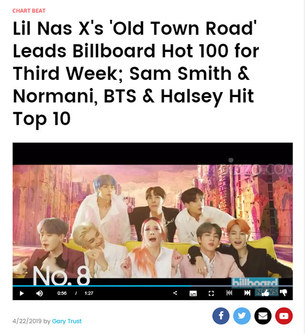 방탄소년단(BTS), 美 빌보드 '핫 100' 8위&hellip; 한국 그룹 최고 기록 자체 경신