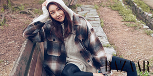 한혜진, 체크 재킷부터 후드 티셔츠까지 '의식있는' 가을 패션 공개