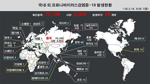 '코로나19' 국내 확진자 총 46명으로 껑충! 19일 대구에서 13명 추가