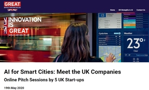 영국국제통상부, 19일 'AI for Smart Cities' 온라인 피칭세션 개최