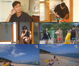 tvN '여름방학' 박서준, 음료 제조부터 설거지까지 윤식당 알바생 경력 발휘!
