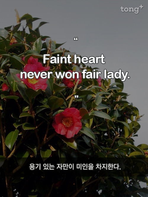 [영어 명언] 용기 있는 자만이 미인을 차지한다