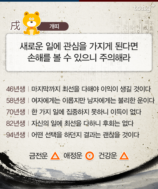 [스타 띠별 운세] '용띠' 지드레곤,  "달콤한 이야기에는 함정이 있는 법이다"