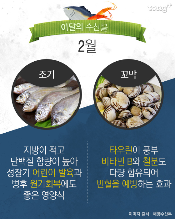 2월 제철 수산물 '조기, 꼬막', 먹으면 약보다 더 좋아요 