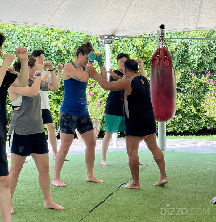 클럽메드 푸켓의 인기 액티비티 중 하나인 '타이 복싱 클래스'