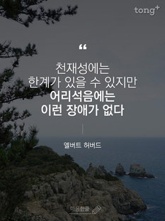 "천재성에는 한계가 있을 수 있지만, 어리석음에는 이런 장애가 없다"