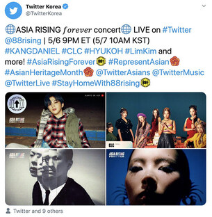트위터, 음악으로 하나되는 ‘ASIA RISING FOREVER’ 콘서트 LIVE 중계…강다니엘·혁오·니키·케시 등 참여