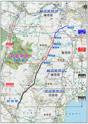 ‘부산-울산’ 간 20분 단축! 국도 7호선, 양산시 용당동∼울산시 웅촌면 4차로 오늘(30일) 오후 개통