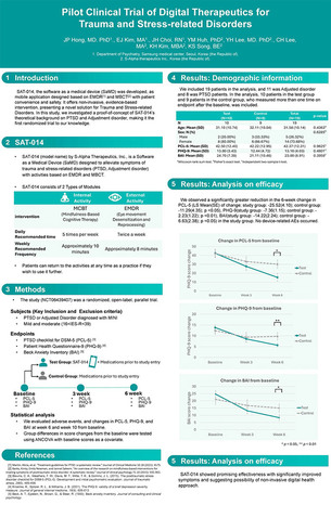 에스알파테라, PTSD 개선하는 디지털 치료기기 검증 임상 결과 발표