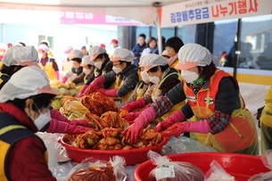 한국나눔연맹, 고령 급식소에서 3만 포기 김장 나눔 행사 성료